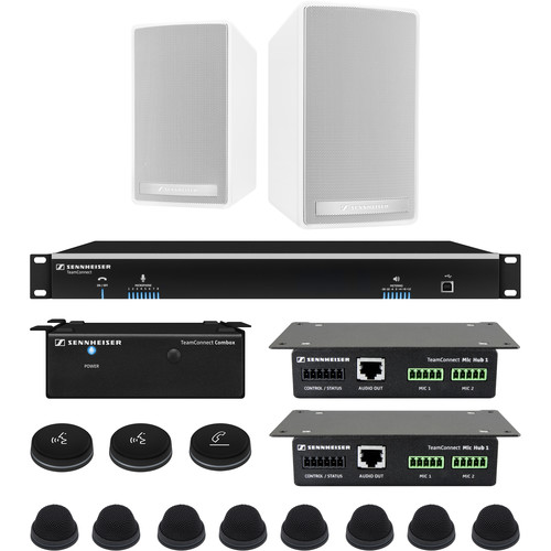 Sennheiser TeamConnect Large Fix System Bundle with In-Table Microphones for up to 16 Participants