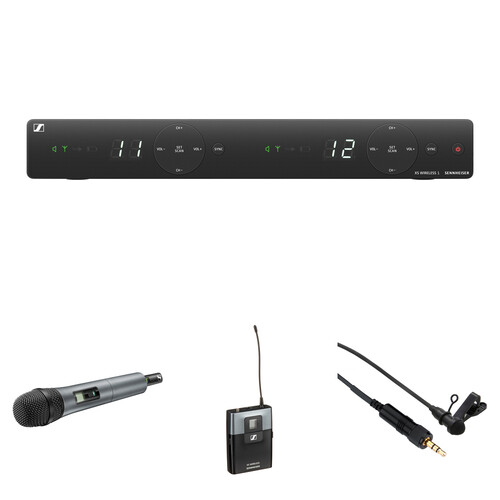 Sennheiser XSW 1 DUAL 2-Person Wireless Combo Microphone System Kit (A: 548 to 572 MHz)