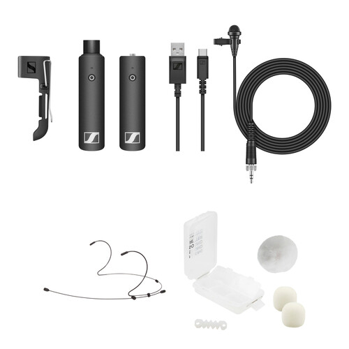 Sennheiser XSW-D LAVALIER SET Digital Wireless Lavalier and Black Headset Microphone System with White Outdoor Kit (2.4 GHz)