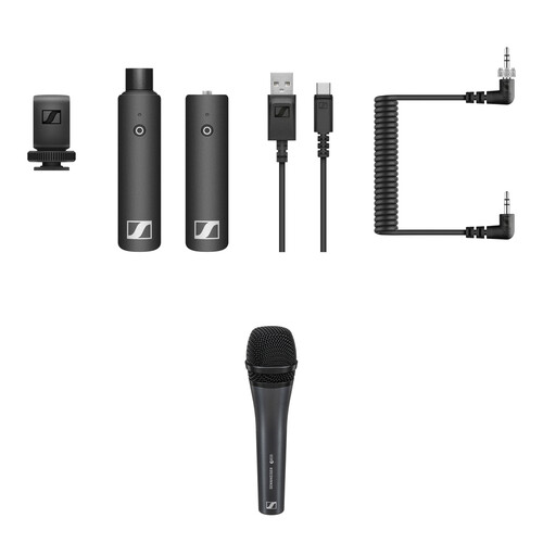 Sennheiser XSW-D PORTABLE INTERVIEW SET Digital Camera-Mount Wireless Plug-On Microphone Kit with e 835 Mic (2.4 GHz)