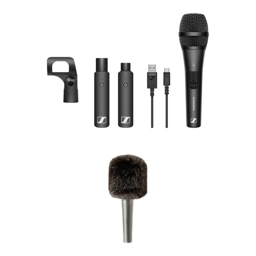 Sennheiser XSW-D VOCAL SET Digital Wireless Plug-On Microphone System with Handheld Mic & Short-Haired Windbubble (2.4 GHz)