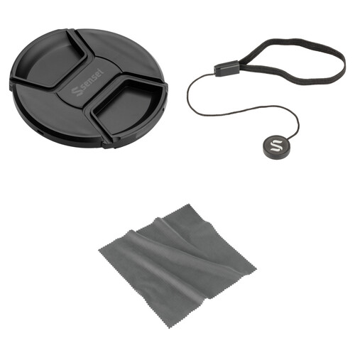 Sensei 105mm Center Pinch Snap-On Lens Cap and Cap Keeper Lens Cap Holder Kit (2-Pack)