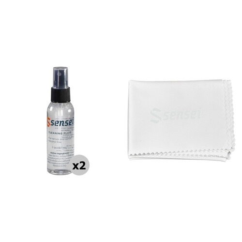 Sensei Optical Cleaning Spray with Premium Lens Cloth (11 x 15")