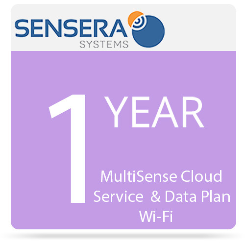 Sensera MultiSense Cloud Service & Data Plan - Wi-Fi (1 Year Pre-Purchased, Unlimited Data)