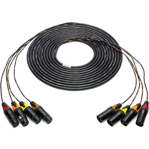Sescom 4-Channel XLR Male to Female Audio Snake (15')