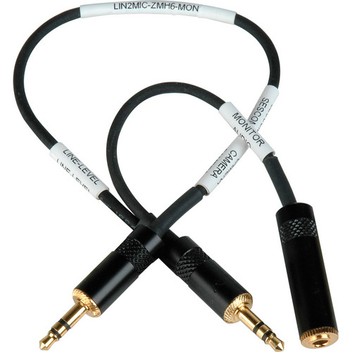 Sescom LN2MIC-ZMH6-MON 3.5mm Line to Mic DSLR LN2MIC-ZMH6-MON