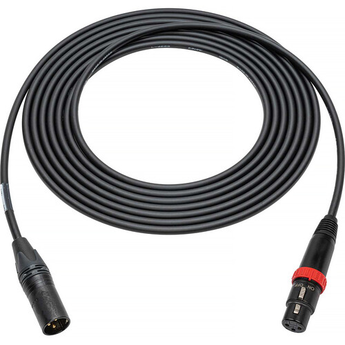 Sescom XLR Male to XLR Female Cable with Rotary On-Off Switch (Nickel Housing , 25')