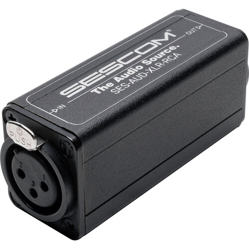 Sescom 1-Channel Balanced XLR to Unbalanced RCA SES-AUD-XLR-RCA