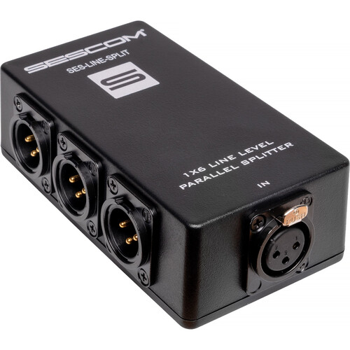 Sescom SES-LINE-SPLIT Passive Parallel Line-Level 1 x 6 XLR Splitter