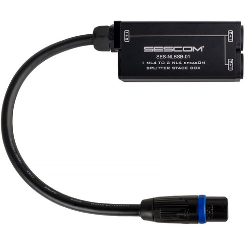 Sescom SES-NLBSB-01 Neutrik speakON NL4 to Dual NL4 Splitter Stage Box with Tail