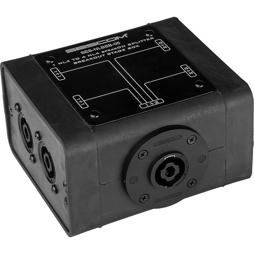 Sescom SES-NLBSB-05 Neutrik speakON Parallel Splitter Breakout Stage Box (1 NL4 to 4 NL4)