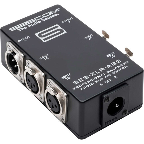 Sescom SES-XLR-AB2 2-Channel Balanced XLR Passive A/B Stereo Audio Switch
