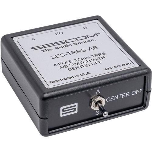 Sescom SES-TRRS-AB Passive 3.5mm TRRS A/B Switch with Ground Switching