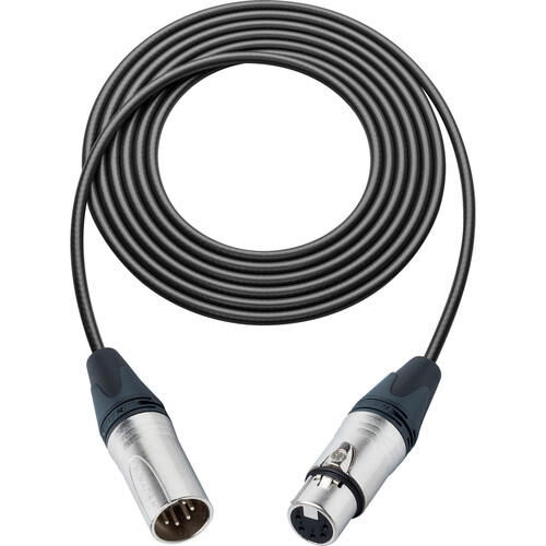 Sescom 5-Pin XLR Male to 5-Pin XLR Female Belden Star Quad Mic Cable (10')