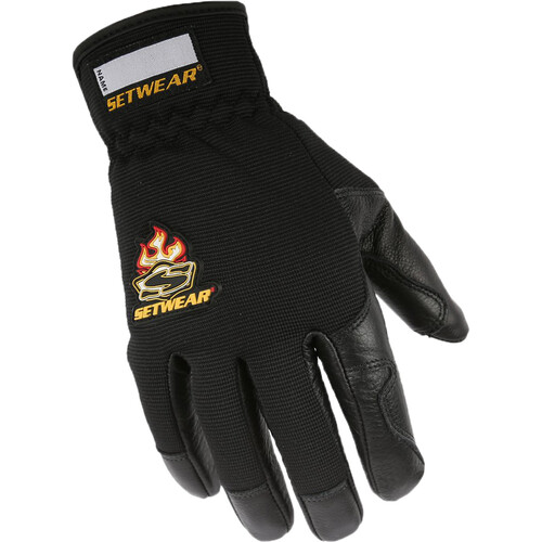 Setwear Pro Leather Gloves (Medium, Black)