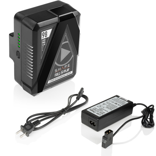 SHAPE Full Play Gold Mount Battery Kit with Portable D-Tap Charger