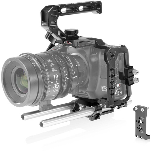 SHAPE Cage with Top Handle & 15mm Rod System for Blackmagic Cinema Camera 6K, 6K Pro & 6K G2