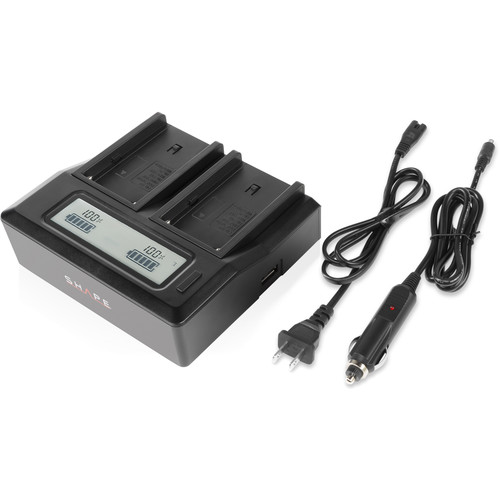 SHAPE NP-F Dual-Bay Charger with LCD