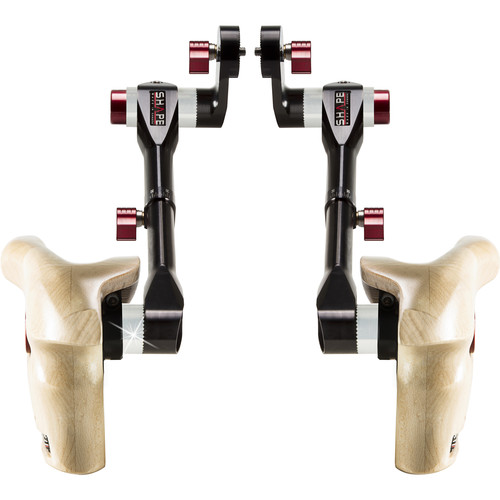 SHAPE Double Telescopic Wooden Handle Grips for ARRI Rosettes