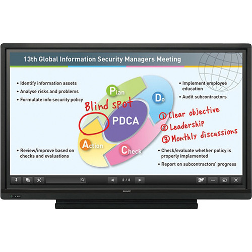 Sharp AQUOS BOARD PN-L603A 60" Edge Lit LED Backlight Interactive Display System with Touch Pen Software