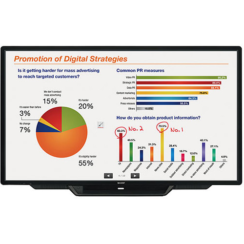 Sharp AQUOS BOARD PN-L803CA 80"-Class Full HD Commercial Smart Touchscreen LED Display