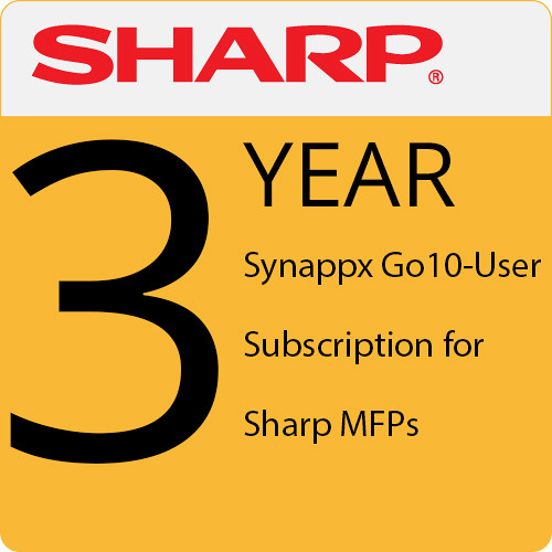 Sharp Synappx Go 3-Year 10-User Subscription for Sharp MFPs