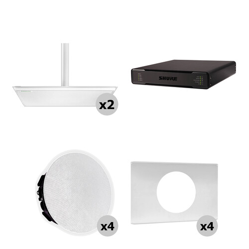 Shure 920X W-V Large Conferencing Room Bundle (White)
