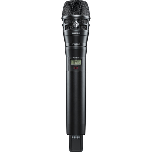 Shure ADX2FD/K8B Digital Handheld Wireless Microphone Transmitter with KSM8 Capsule (G57: 470 to 616 MHz, Black)