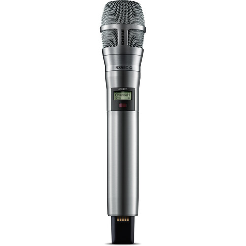 Shure ADX2FD/N8CN Digital Handheld Wireless Microphone Transmitter with Nexadyne 8/C Cardioid Capsule (G57: 470 to 608 + 614 to 616 MHz, Nickel)