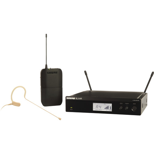 Shure BLX14R/MX53 Rackmount Wireless Omni Earset Microphone System (H9: 512 to 542 MHz)