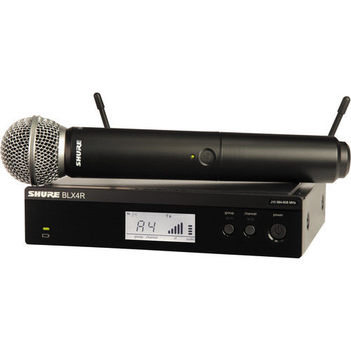Shure BLX24R/SM58 Rackmount Wireless Handheld Microphone System with SM58 Capsule (J10: 584 to 608 MHz)
