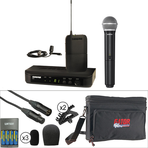 Shure BLX Single-Channel Wireless Lavalier and Handheld Combo Kit (M15: 662 - 686 MHz)