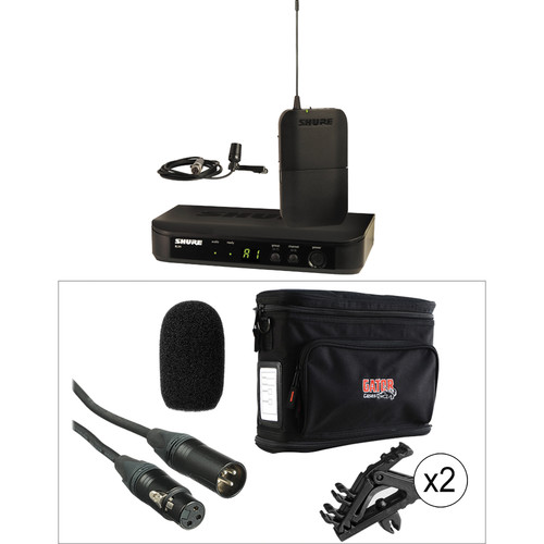 Shure BLX Single-Channel Lavalier Wireless System and Accessories Kit (H8: 518 - 542 MHz)