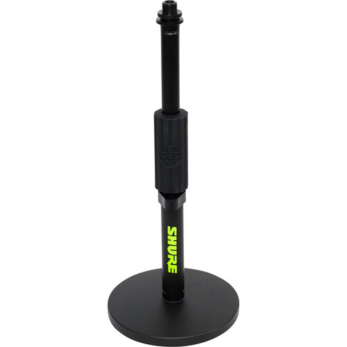 Shure by Gator Desktop Microphone Stand with 6" Round Base (Black, 2-Pack)