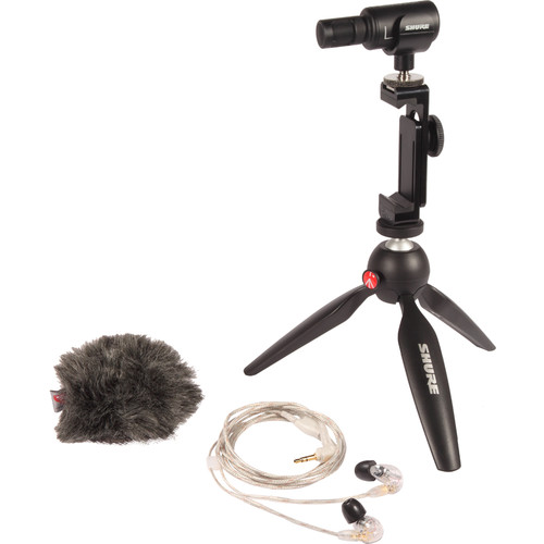 Shure MV88+ SE215-CL Portable Videography Bundle MV88+SE215-CL