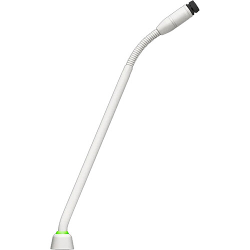 Shure MX410 10" Gooseneck Mic with No Capsule, No Preamp, and 2-Color LED Ring on Bottom (White)