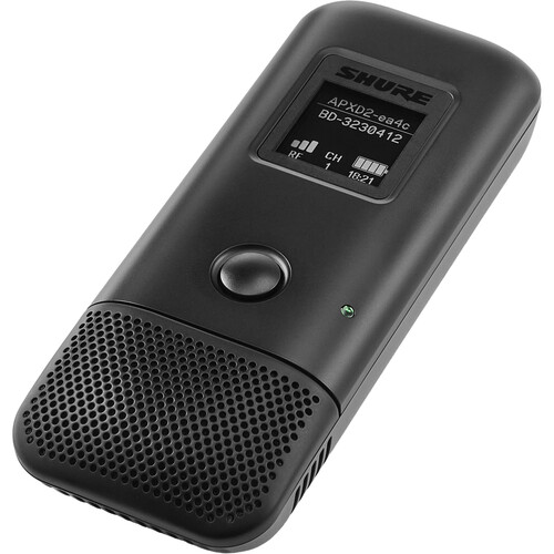 Shure MXW6X/O neXt Wireless Boundary Transmitter with Integrated Omnidirectional Mic (Black, 1.9 GHz)