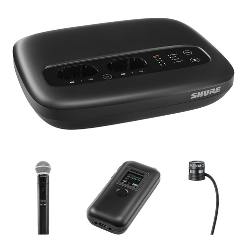 Shure MXW neXt 2 Wireless Classroom System Kit with Handheld and Cardioid Lavalier Mics