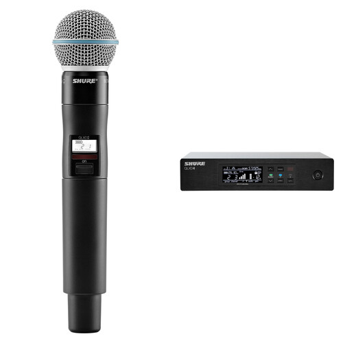 Shure QLXD24/B58 Digital Wireless Handheld Microphone System Kit with Beta 58A Capsule (G50: 470 to 534 MHz)