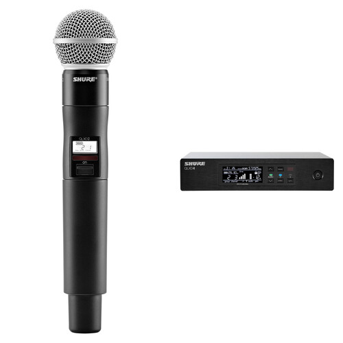Shure QLXD24/SM58 Digital Wireless Handheld Microphone System Kit with SM58 Capsule (J50A: 572 to 608 + 614 to 616 MHz)