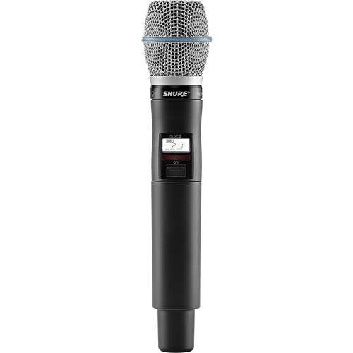 Shure QLXD2/B87A Digital Handheld Wireless Microphone Transmitter with Beta 87A Capsule (J50A: 572 to 608 + 614 to 616 MHz)