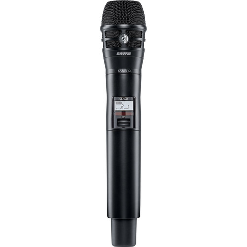 Shure QLXD2/KSM8 Digital Handheld Wireless Microphone Transmitter with KSM8 Capsule (J50A: 572 to 608 + 614 to 616 MHz)