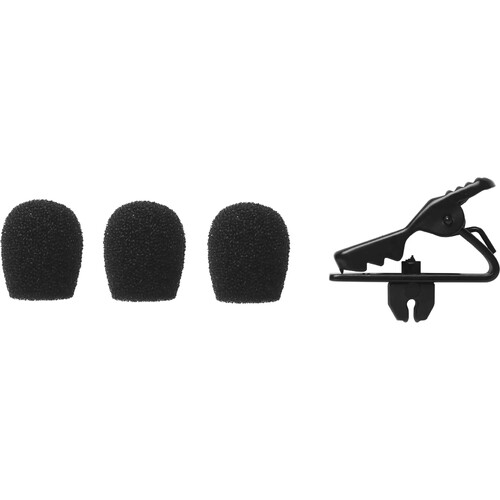 Shure RPM153 Collar Clip and 3 Windscreens for MX153 Earset Microphone (Black)