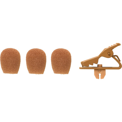 Shure RPM153 Collar Clip and 3 Windscreens for MX153 Earset Microphone (Cocoa)