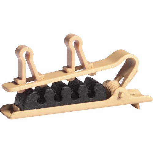 Shure Dual Tie Clip for TwinPlex Lavalier Microphones (3-Pack, Tan)