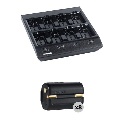 Shure SBC800-US 8-Bay Charger Kit with Eight SB900C Batteries