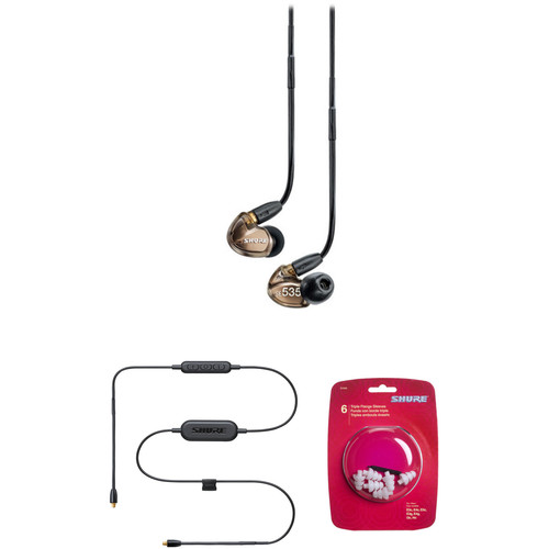 Shure SE535 Sound Isolating In-Ear Headphones and Bluetooth Cable Kit (Metallic Bronze)