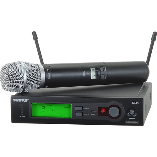 Shure SLX24/SM86 Wireless Handheld Microphone System with SM86 Capsule (H19: 542 to 572 MHz)