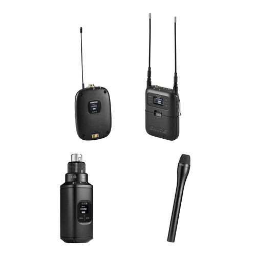 Shure SLXD135/DL4B Digital Camera-Mount Wireless Combo Mic System Kit with DuraPlex Omni Lav, Plug-On Transmitter & SM63LB Mic (G58: 470 to 514 MHz)