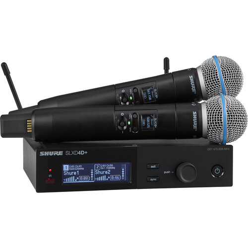 Shure SLXD24+/B58 Dual-Channel Digital Wireless SLXD24D+/B58-G57